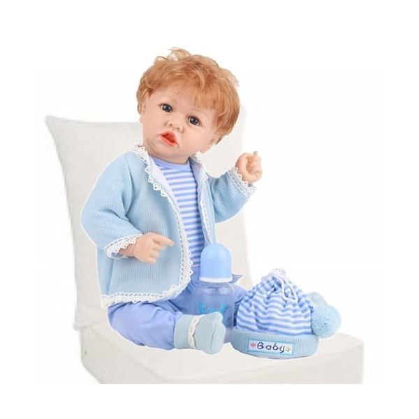 Poupées réalistes en Vinyle réaliste en Silicone Souple pour bébé garçon de 55,9 cm, avec Corps Doux et réaliste Qui Ont lai