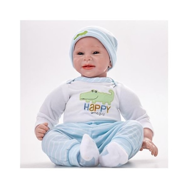 Poupées réalistes en Vinyle réaliste en Silicone Souple pour bébé garçon de 55,9 cm, avec Corps Doux et réaliste Qui Ont lai