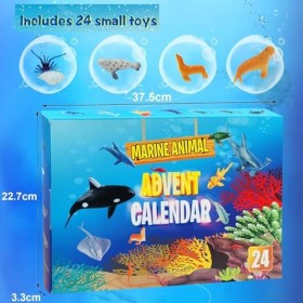 Calendrier de lAvent 2023 - Animaux - 24 animaux marins - Jouet pour enfants - Calendrier de lAvent - Jouet de calendrier d