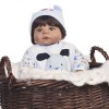 Poupées, 22 Pouces 55 cm réaliste Reborn bébé garçon en Silicone Souple Vinyle réaliste, poupée Douce Nouveau-né Jouets pour 