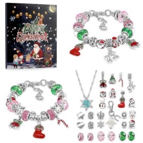 Udbrud Calendrier de lAvent 2023 Enfant Fille, Bijoux Calendrier de lAvent 24 Jours DIY Calendrier de lAvent Bracelet avec