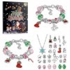 Udbrud Calendrier de lAvent 2023 Enfant Fille, Bijoux Calendrier de lAvent 24 Jours DIY Calendrier de lAvent Bracelet avec