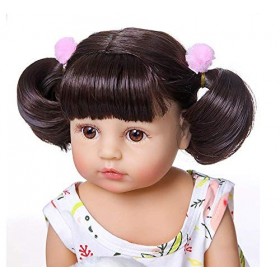 FACAIA Reborn Baby Dolls Lifelike, Fille 55 Cm Poupées en Vinyle de Silicone Souple de 22 Pouces, Reality Eyes Open Newborn G