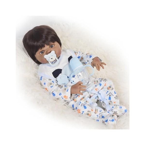 Poupées Reborn en Silicone pour Fille, Yeux Ouverts, 55,9 cm de Haut, Qui ressemblent à de Vrais Jouets Faits à la Main, avec