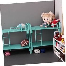 Toyvian 5 Pièces Lit Superposé Mini Moule Fournitures Miniatures Lits De Poupée Mini Échelle Lit Superposé Miniature Mini Lit