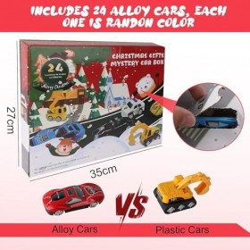 Calendrier de lAvent 2023 pour enfants, calendrier de lAvent de voiture, jouet à partir de 2, 3, 4, 5, 6 ans, 24 calendrier