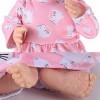 Poupées Reborn Baby Girl - 46 cm - Poupées Reborn en silicone - Bébé réaliste - Cadeaux pour petites filles et enfants, C