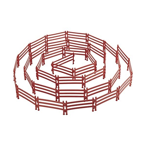 TOPJOWGA Jouet Clôture Cheval, 40 Pièces Horse Corral Playset, Mini Clôture Jouet Ferme,Clôture Accessoires Portique, Cheval 