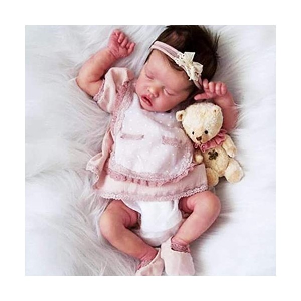 OxaLA Reborn Dolls - 46Cm Reborn Baby Doll Girl 18 Pouces Reborn Doll Full Silicone Body Mignon Reborn Nouveau-nés Bébé Fille