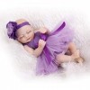 Reborn Baby Dolls Aides à la mémoire Reborn bébé poupée en Silicone, Bleu Fait à la Main pour Enfant de 3 Ans et Plus Jouets 