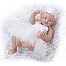 Reborn Baby Dolls Aides à la mémoire Reborn bébé poupée en Silicone, Bleu Fait à la Main pour Enfant de 3 Ans et Plus Jouets 