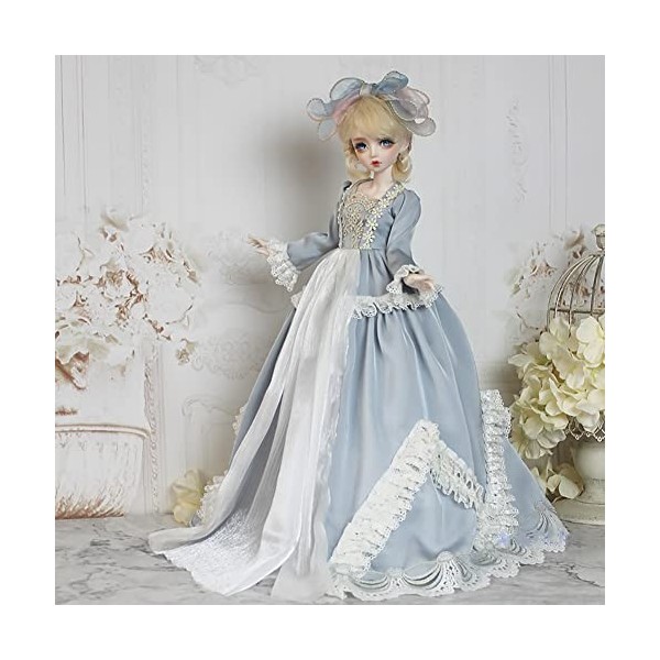 Kamz 1/3 1/4 BJD poupée vêtements Femme Robes Ensemble pour poupées SD 60 cm/45 cm Size:1/4 BJD Dolls Clothes,Color:Bleu 