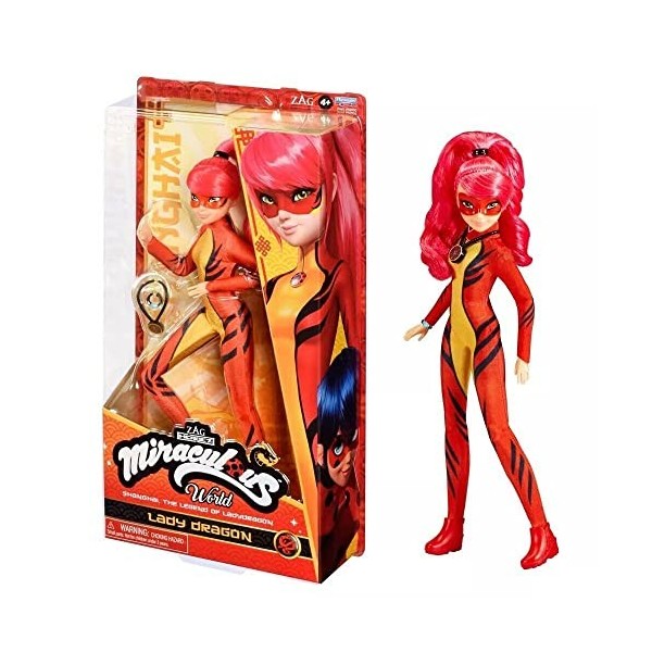 Miraculous Zag Heroez Lady Dragon Poupée tendance 26,7 cm avec accessoires par Playmates Toys Shanghai The Legend of Ladydrag