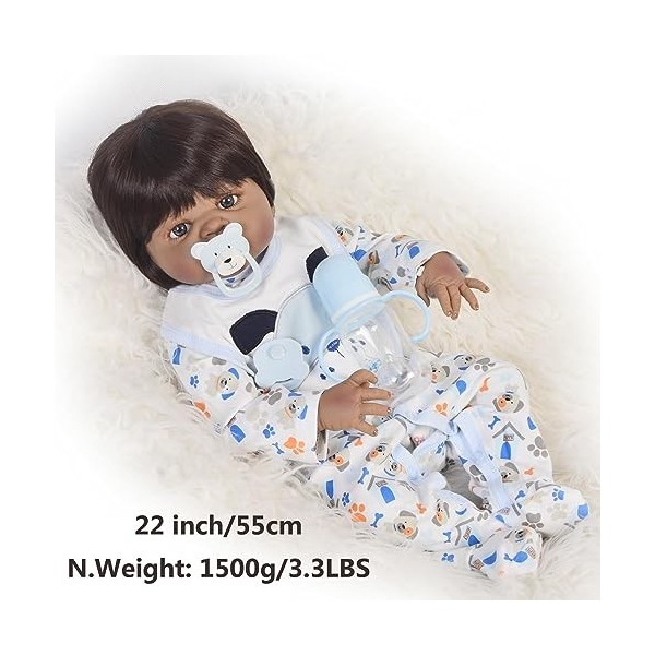 Poupées - Elles mesurent 22 Pouces de Hauteur, poupée bébé réaliste, Douce et réaliste, Jouets de poupée Nouveau-né Mignons, 