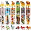 YeoNational&Toys 82 Jouets pour Animaux, Divers Mini Dinosaures, Insectes, Animaux de la Ferme océanique, Animaux de la Jungl