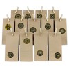 Yabaduu Y067 Calendrier de lAvent avec sacs en papier à coller - Numéros de 1 à 24 autocollants - Pour Noël - Kit de bricola