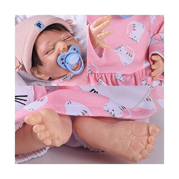 Poupées bébé nouveau-né en silicone - 46 cm - Poupée bébé - Le meilleur anniversaire, B