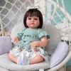 23 Pouces Enfant en Bas âge Fille réaliste Reborn bébé poupées Qui ressemblent à Un Vrai Tissu Corps Vinyle à la Main poupée 