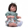 23 Pouces Enfant en Bas âge Fille réaliste Reborn bébé poupées Qui ressemblent à Un Vrai Tissu Corps Vinyle à la Main poupée 