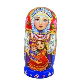 BPILOT Poupées Russes Poupées gigognes Russes 7 pièces matriochka poupées matriochka en Bois peintes à la Main château dhist