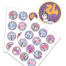 Yabaduu Calendrier de lAvent DIY avec sacs en papier à coller - Numéros 1-24 - Autocollants pour Noël - Kit de bricolage à r