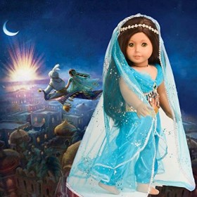 Sweet Dolly Vêtements de poupée 5 pièces Costume de princesse Jasmine Raiponce Aurore Belle robe de poupée pour poupée de 45,