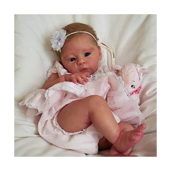 20 Pouces Reborn Baby Doll, Poupées Nouveau-Né DApparence Réelle Faites À La Main Réaliste Reborn Enfant en Bas Âge en Silic