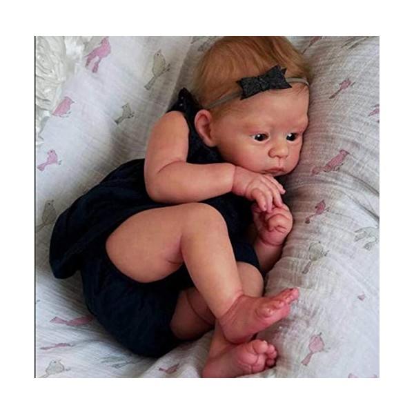 20 Pouces Reborn Baby Doll, Poupées Nouveau-Né DApparence Réelle Faites À La Main Réaliste Reborn Enfant en Bas Âge en Silic