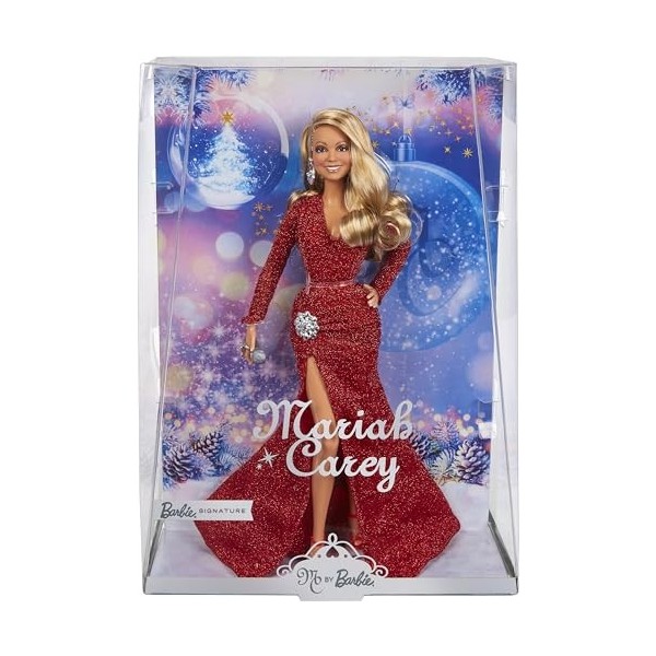 Barbie Poupée Mariah Carey En Robe De Soirée Rouge Brillante Avec Accessoires Argentés, Socle Et Certificat DAuthenticité In
