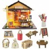 Bricolage Maison De Poupée Épicerie 3D Maison De Poupée en Bois Miniaturas avec Meubles Bricolage Maison De Poupée Kit Jouet 