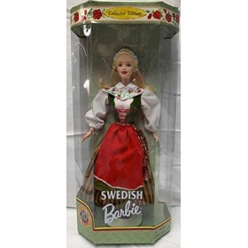 Mattel Barbie Year 1999 Collector Edition Dolls of the World 20th Anniversary 12 Inch Doll - Swedish Barbie in One Piece Dres