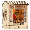 Solis MK02 Puzzle en bois 3D pour maison de poupée, livre Nook Bibliothèque Support de livre assemblé personnalisé pour décor