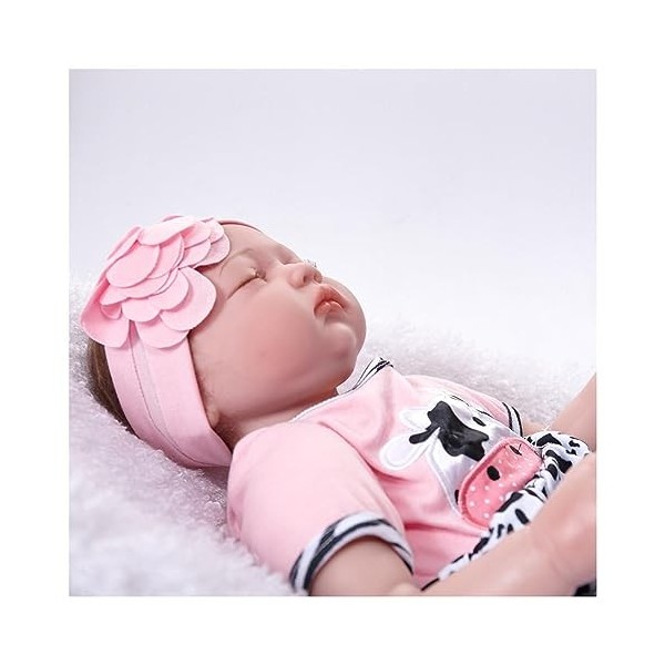 Baby Born Doll 22 Pouces 55 cm Reborn Dolls Girl Vinyle Souple Silicone Real Life Baby Dolls Nouveau-né, avec Accessoires de 