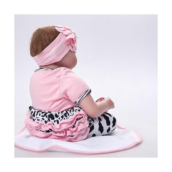 Baby Born Doll 22 Pouces 55 cm Reborn Dolls Girl Vinyle Souple Silicone Real Life Baby Dolls Nouveau-né, avec Accessoires de 