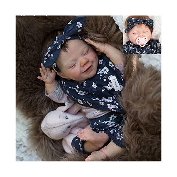 Poupée Reborn réaliste en Silicone, 45,7 cm, Douce et Mignonne, bébé Qui a lair réel, Convient aux Enfants de Plus de 3 Ans,