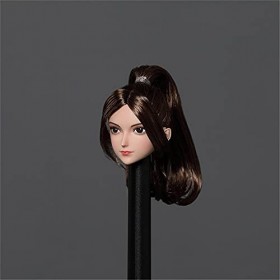 HiPlay Tête de figurine de femme sculptée à léchelle 1/6, charmante tête de poupée de fille pour figurine daction de 30,5 c