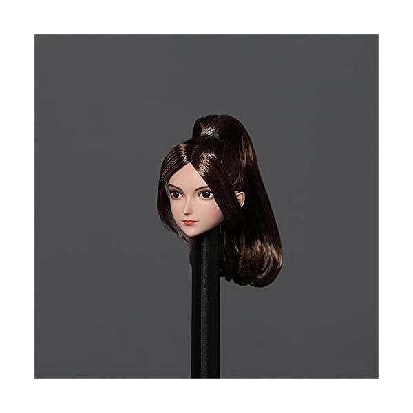 HiPlay Tête de figurine de femme sculptée à léchelle 1/6, charmante tête de poupée de fille pour figurine daction de 30,5 c