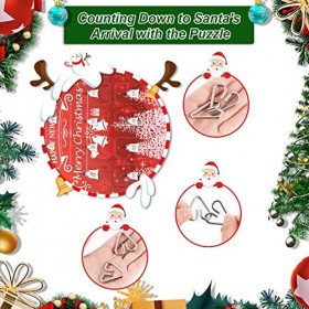 Bulnqyk Calendrier de lAvent 2023 pour les enfants, 24 pièces Puzzle en fil métallique, calendrier de compte à rebours de No