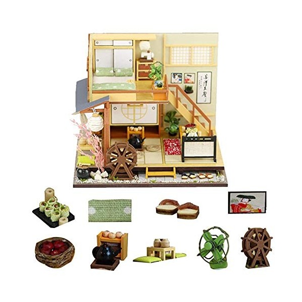 Maison De Poupée Bricolage Maisons De Poupée en Bois Kit De Meubles De Maison De Poupée Miniature Jouets pour Enfants