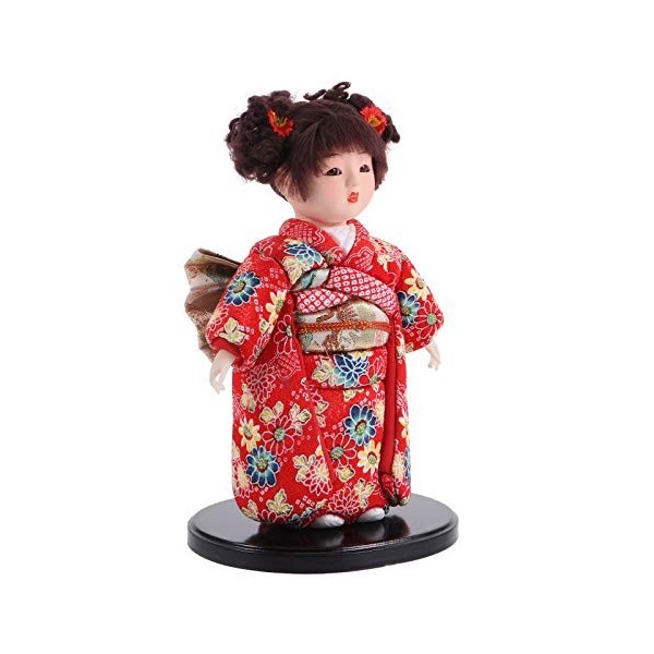 Garneck 2 Pièces Geisha Poupée Figurine Geisha Figurine à Collectionner Kokeshi Poupée Poupée à Collectionner Asiatique