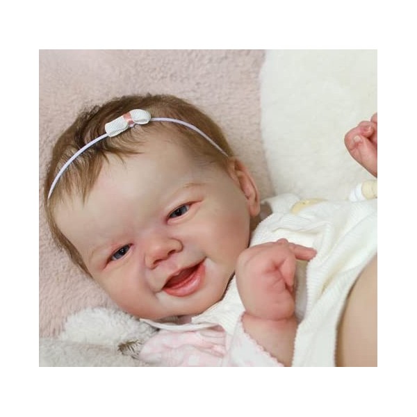 21inch Sweet Baby Reborn Doll Kit Emmy Smile Lifelike Soft Touch Pièces de poupée inachevées