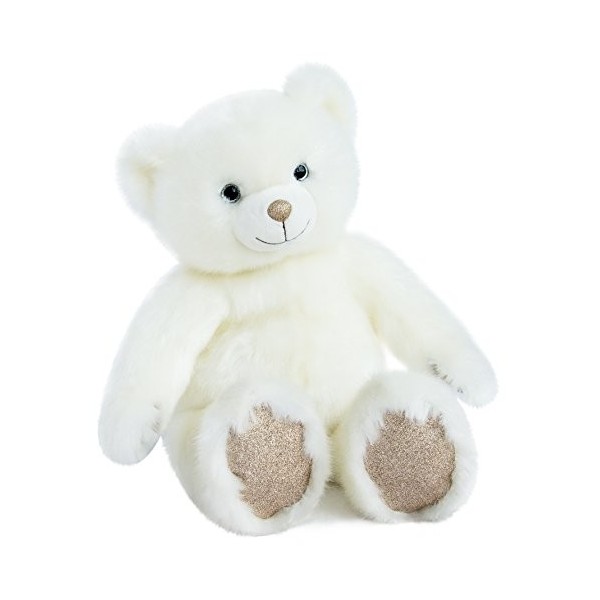 Doudou et Compagnie - Ours En Peluche Paillettes - 60 cm - Blanc - Ours Collection - DC3410