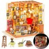 Rolife Kit de bricolage miniature pour maison de poupée pour adultes - Mini livre Nook - Cadeau danniversaire Sams Study 