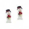 ibasenice 2 Pièces Électrique Bonhomme De Neige Poupée De Noël en Peluche Danse Bonhomme De Neige Jouets Noël Table Bonhomme 