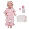 Vakitar 55cm Reborn Doll Set Lifelike Rebirth Baby Girl Dolls Jouet pour bébé Cadeau avec Mamelon, pour la Maison