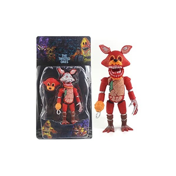 Lot de 6 FNAF Pizzeria Simulator Figurine articulée 6,5 Pouces, Animatronics [Nightmare Foxy/Bonnie/Chica/Fazbear]