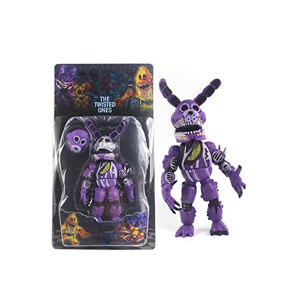 Lot de 6 FNAF Pizzeria Simulator Figurine articulée 6,5 Pouces, Animatronics [Nightmare Foxy/Bonnie/Chica/Fazbear]