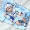 VMOLTRY Réaliste Reborn Baby Dolls Garçon 22 Pouces 55 cm Silicone Vinyle Souple Poupées Reborn Réalistes Vrai Nouveau-né ave