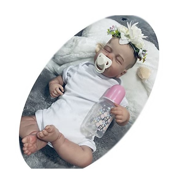 Reborn Baby Dolls Garçons 20 Pouces Réaliste Nouveau-Né Bébé Poupée Vraie Vie Poupées De Bébé en Silicone Qui Ressemblent À D