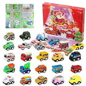 Voiture Jouet Calendrier de t Enfant, Pull Back Cars, Calendrier de lAvent, Voitures Miniatures, Noël Compte à reboursVacanc